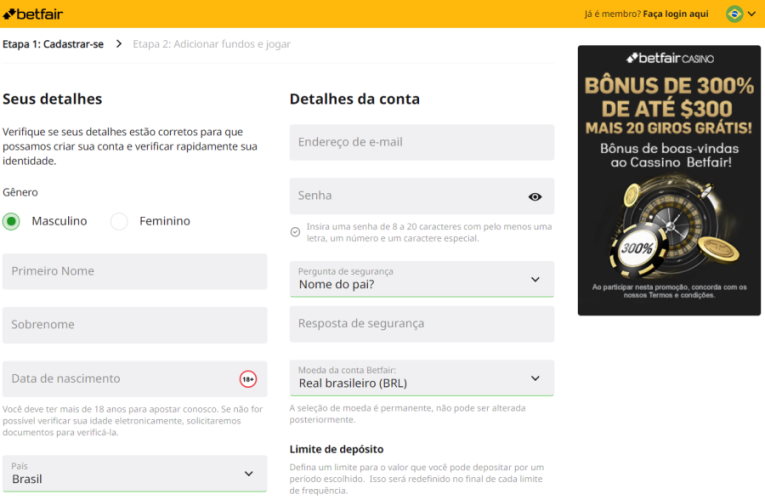 Avaliação da Betfair